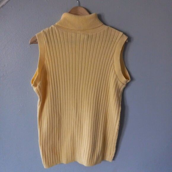 Vintage Carolina Colours Turtleneck Sleeveless Sweater-Size 14/16-Cable Knit - Picture 5 of 8